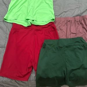 Workout elastic stretchy shorts workout all perfect condition all size medium